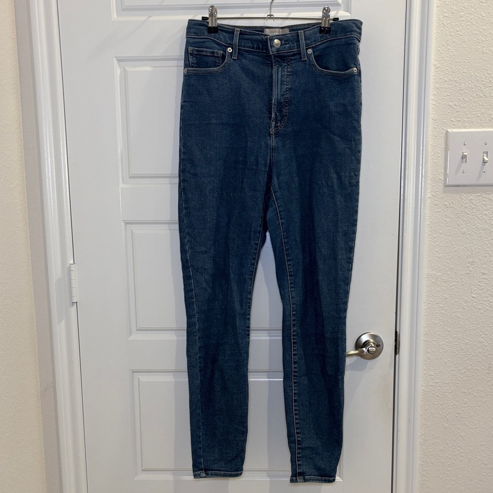 Everlane Way High Skinny Jeans Organic Cotton Blue High Rise Size 29